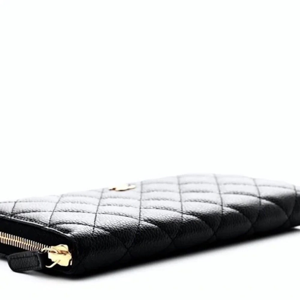 CHANEL Continental Caviar Zipped Wallet Noir - Picture 7 of 13